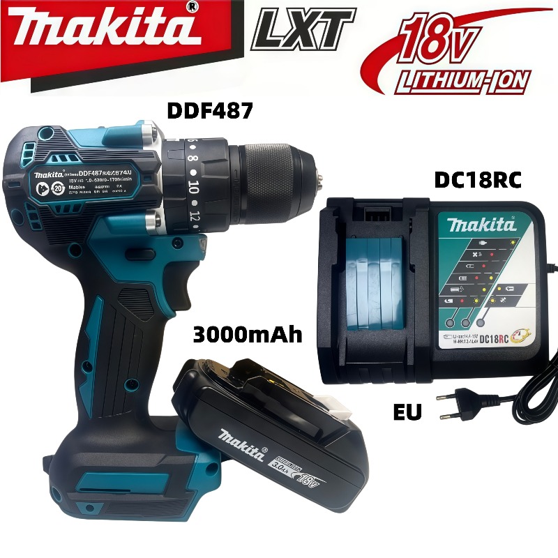 Makita Drill Ddf484 - Makita DDF487 10mm Bürstenloser 18V 3,0Ah